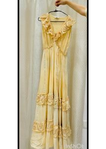 Yellow Ruffled Maxi Dress