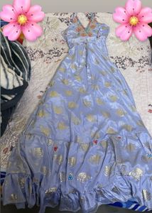 pastel blue one piece kurta gown🌸