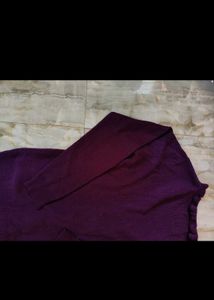 Purple Ruffle Knit Cardigan
