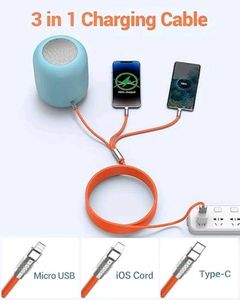 3-in-1 USB Charging Cable (Combo of 2)