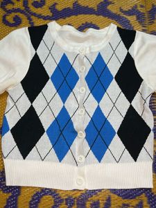 Argyle Knit Cardigan