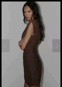 Sheer Ruched Bodycon Mini Dress