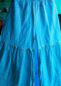 Beautiful Blue Kurta Set with Tassel (M)