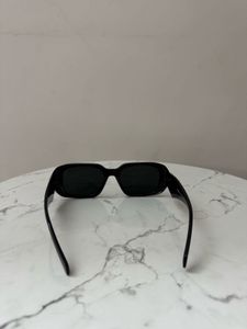 Prada Stylish Black Rectangular Sunglasses