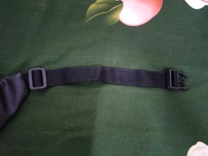 Black Belt Bag with Gold Zippers