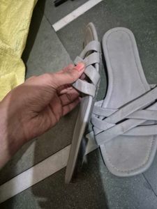 Stylish Gray Woven Flat Sandals
