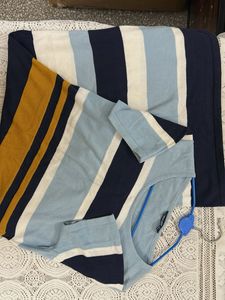 Striped Casual Knee-Length knit Dress