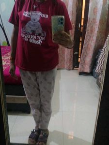 Graphic Print T-Shirt with lower