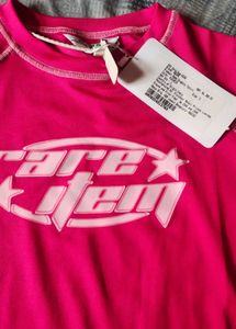 Newme Pink graphic Baby tee