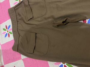 Stylish Wide Leg Brown Trousers
