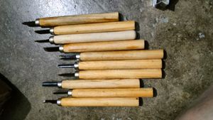 10 Metal And Wood Handle Tools Combo
