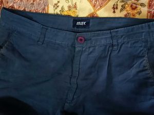 Men's Blue Casual Trousers