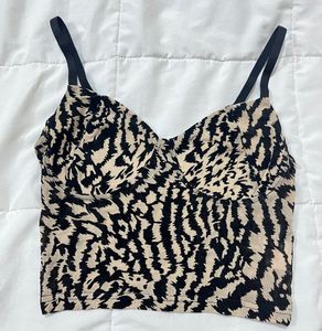 Stylish Animal Print Crop Top