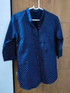 Stylish Blue Printed Shirt