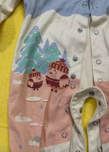 Cute Castle Print Baby Romper