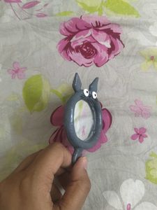 Totoro Hand Mirror &amp; Figure 🩶 🪞