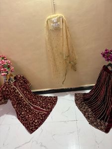Embroidered Lehenga Choli Set with Dupatta