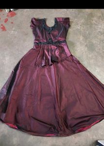 Elegant Burgundy Gown