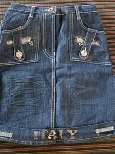 Jeans Skirt Blue Colour