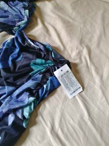 Blue Floral Off-Shoulder Co-ord Set
