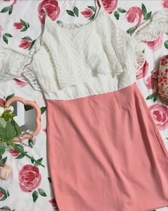 Chic Pink and White Summer Dress