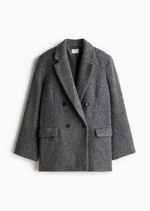 Grey Melange Overcoat