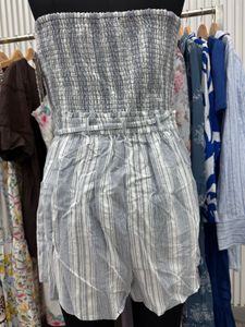 Striped Strapless Romper