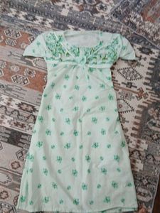 Light green Floral Print Kurta