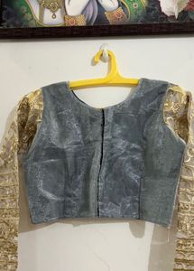 grey and pink lehnga choli set