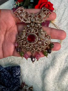 Elegant Beaded Necklace and Earring Set