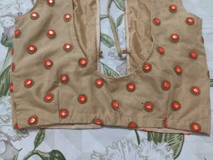 Embellished Sleeveless Ethnic Blouse/Koti