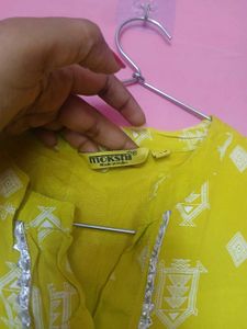 Mokshi Yellow Printed Kurta