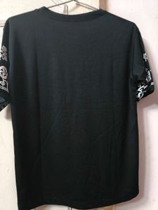Zara Black Printed Casual Top