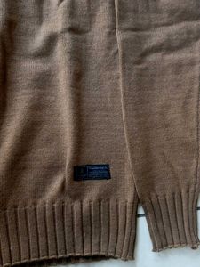 Men's Brown Zip-Up Knit Sweater