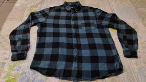 Blue & Black Plaid Flannel Shirt