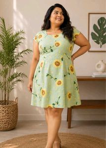 Vero Moda Sage Green Sunflower Sundress