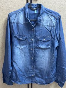 Blue Denim Western Shirt