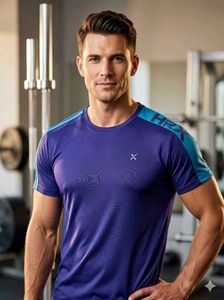 🪶HRX Men's Blue  Gym T-Shirt