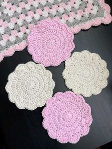 Handmade Crochet Coasters Set