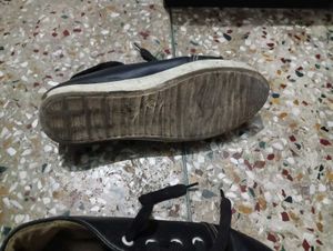 black sneakers