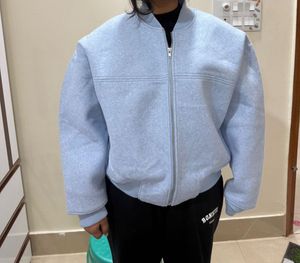 Blue Bomber Jacket- women (can be worn by size