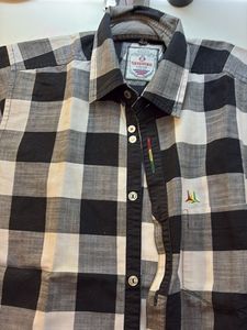 (Braj:300) Classic Black &amp; White Checkered Shirt