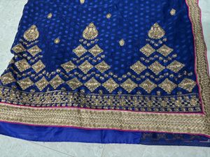 Royal Blue Embroidered Lehenga Skirt