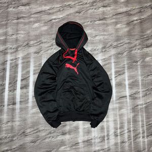 Puma Black Hoodie with Red Logo