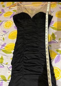 Elegant Black Imported Party Dress