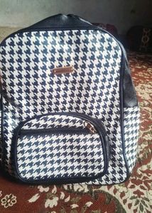 Stylish Black Houndstooth Backpack