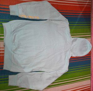 Light Blue Hoodie with Fun Graphic
