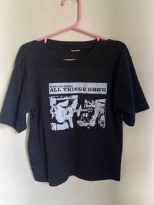 Graphic Print Black T-Shirt