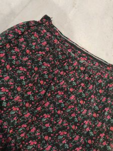 Floral Print Midi Skirt