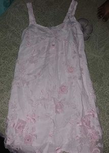 Blush Pink Floral Lace Slip Dress